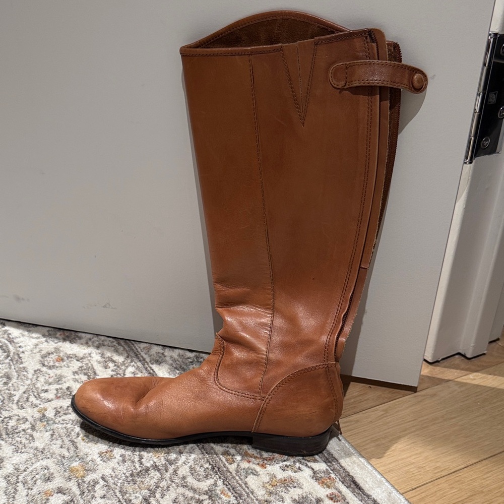 Tan Tall Leather Boots